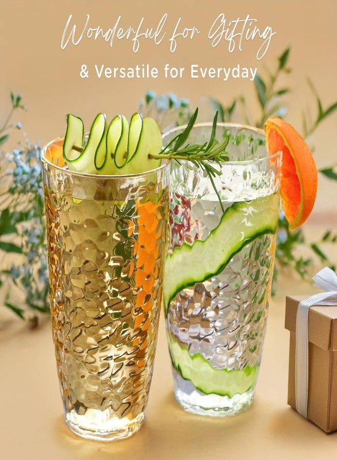 كايت آسبن أكواب كيت أسبن الشفافة المصنوعة من الأكريليك المطروق - طقم أكواب بلاستيكية للشرب مكون من 8 قطع، سعة 23 أونصة، أكواب بلاستيكية آمنة للغسل في غسالة الأطباق، أكواب غير قابلة للكسر وقابلة لإعادة الاستخدام للماء وعصير الليمون والكوكتيلات - Image 5